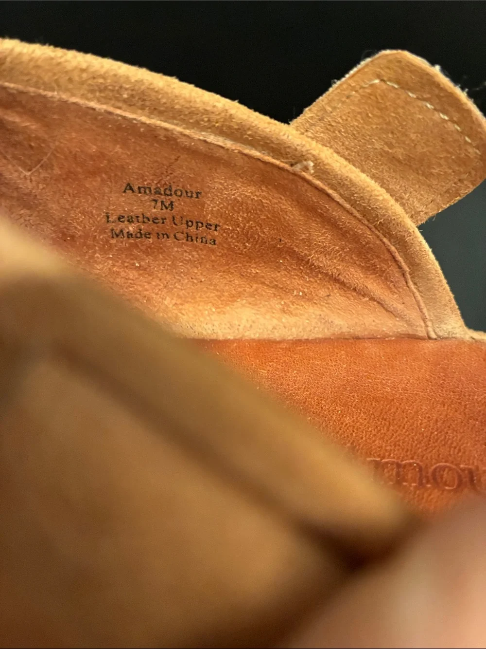L'Amour Des Pieds Amadour platform sandal in tan suede.  Open Toe/Mary Jane